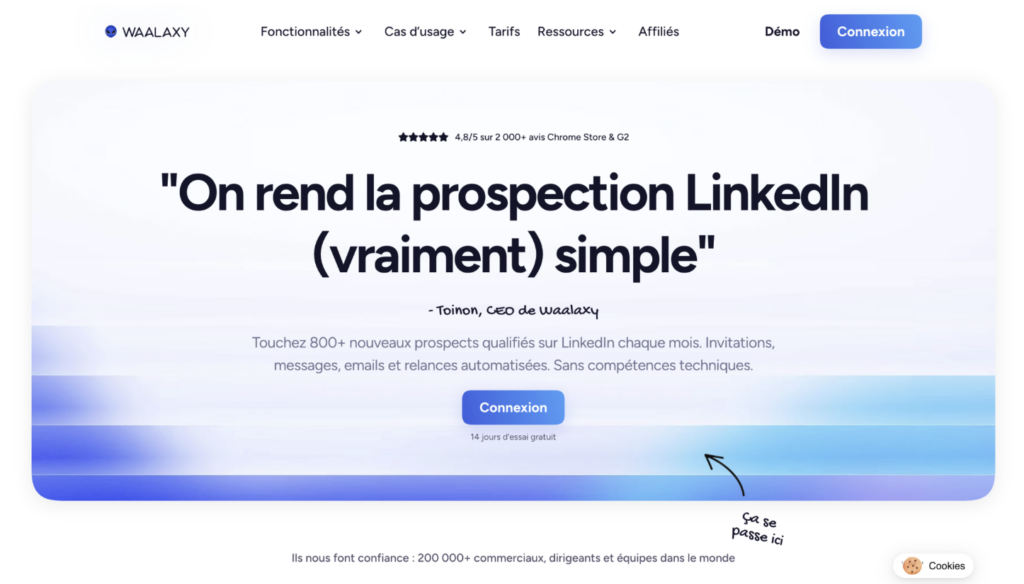 prospecter avec Waalaxy