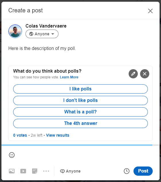 LinkedIn Polls. 