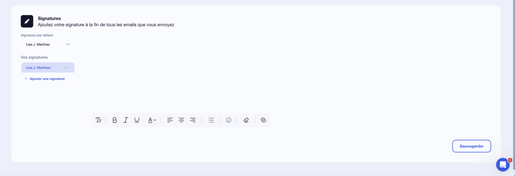 Signature email dans Waalaxy