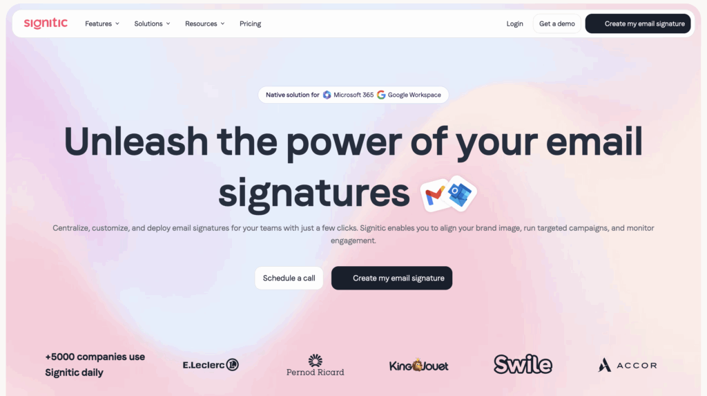 create an email signature with signtic