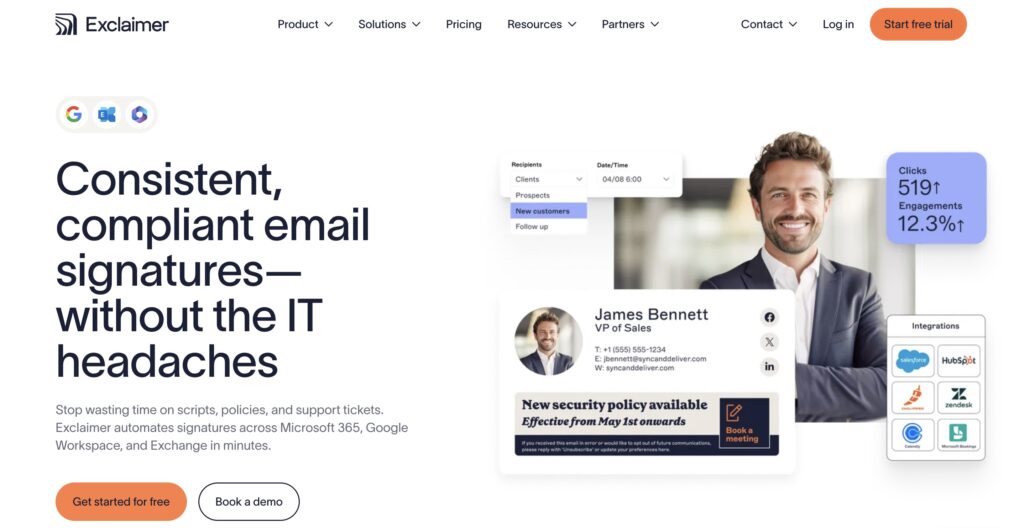 Exclaimer mail signature 