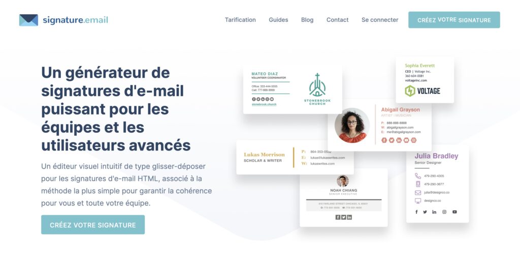 siganture.email générateur d'emails signés pour équipes