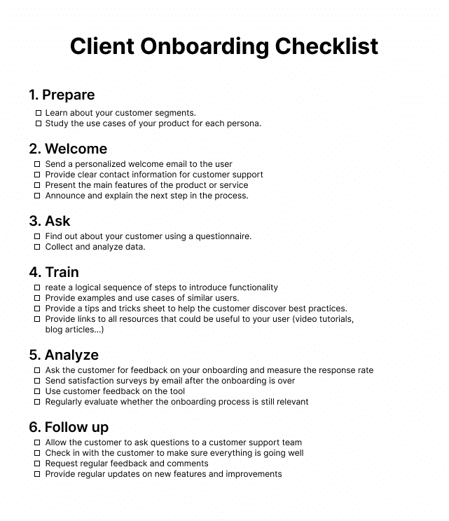 Client Onboarding Checklist