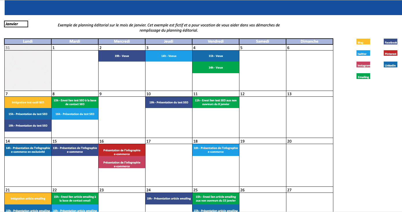 Modèles de Planificateur Hebdomadaire Gratuits : Créateur de