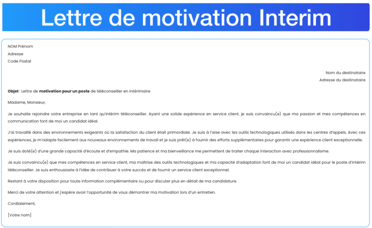 Mod Le Lettre De Motivation Conseils Et Exemples Reprendre