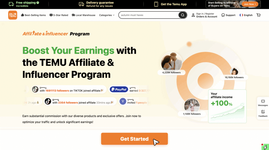 Temu best referral programs to make money