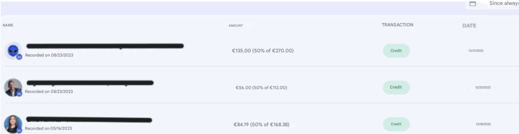 Waalaxy Affiliate payements