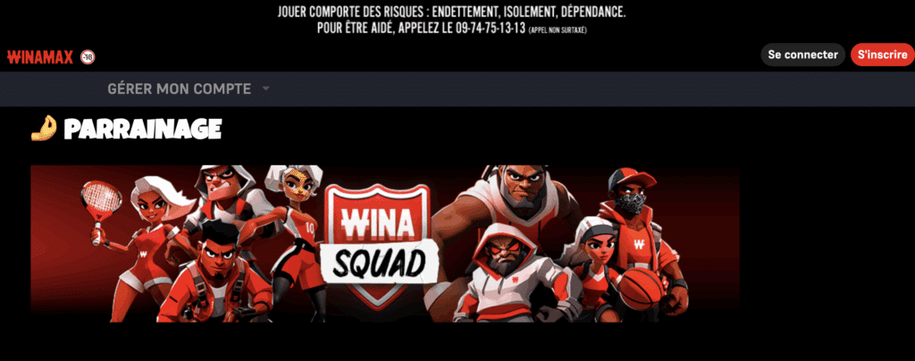Sites de parrainage pour gagner de l'argent : Winamax