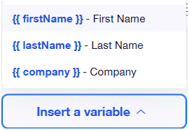 Waalaxy email prompts variables