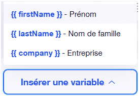 Waalaxy email prompt variables