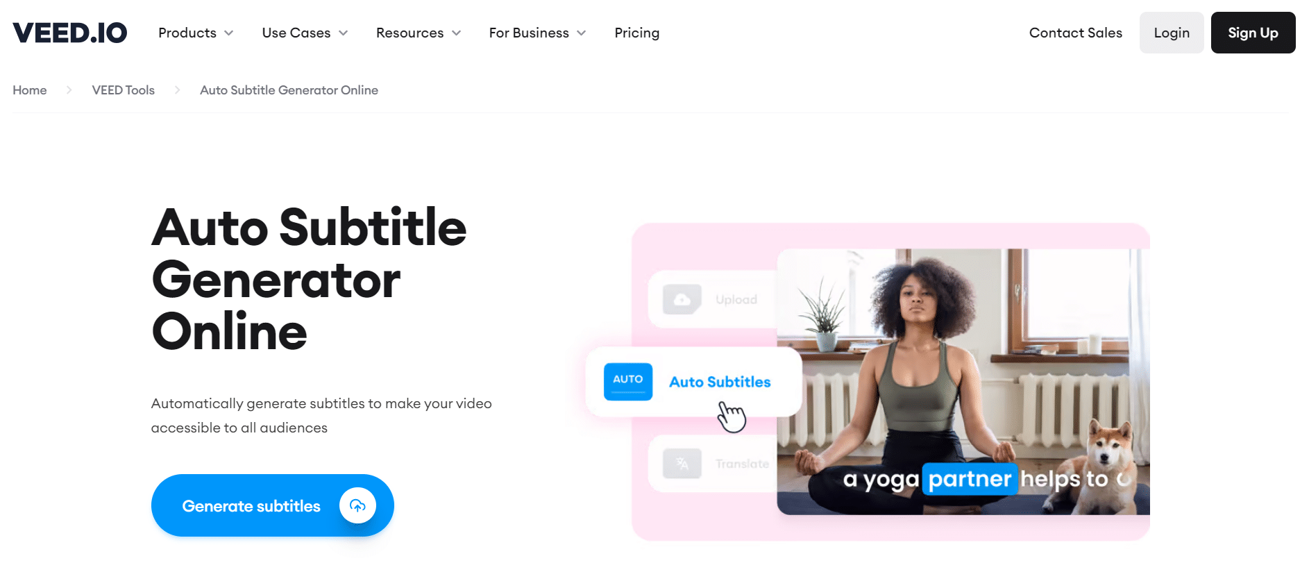 auto subtitle generator veed.io