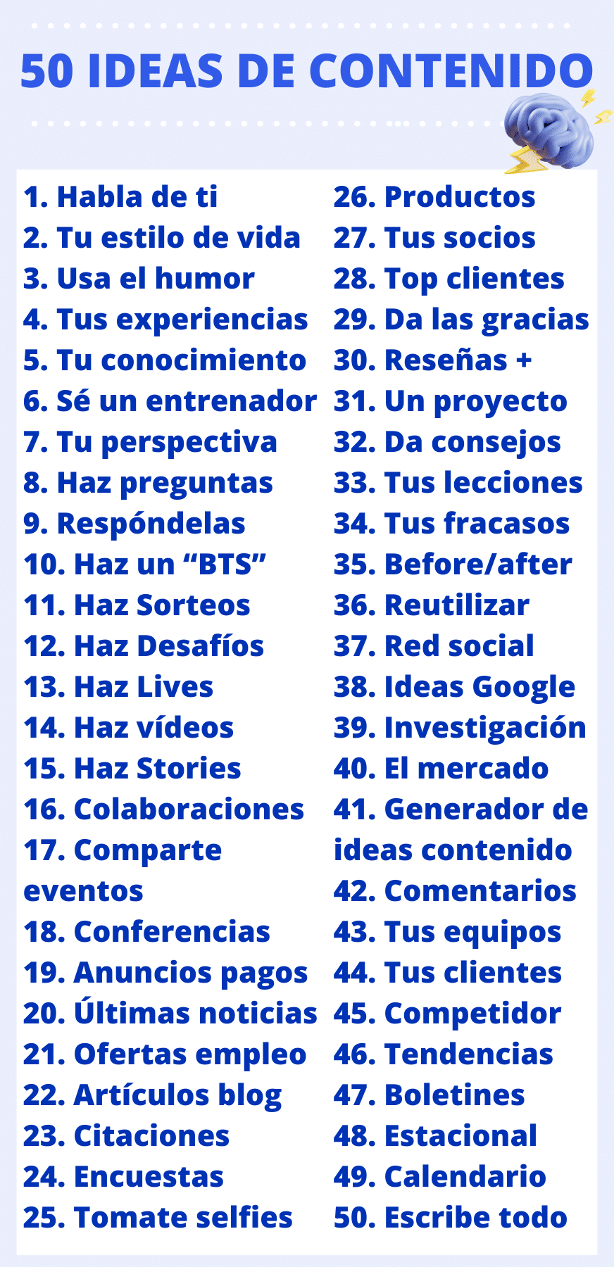 ideas de contenido