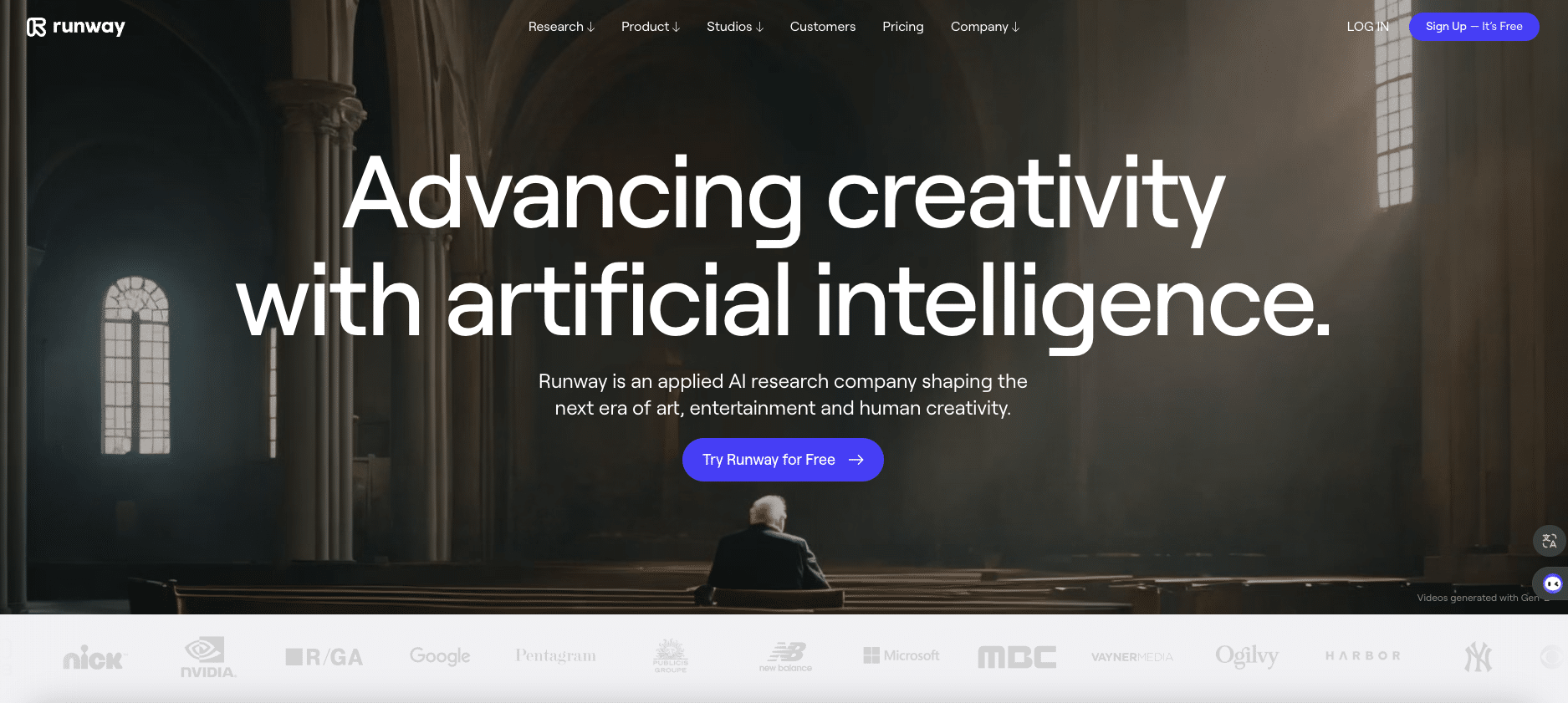 Runway the creative AI assistant.