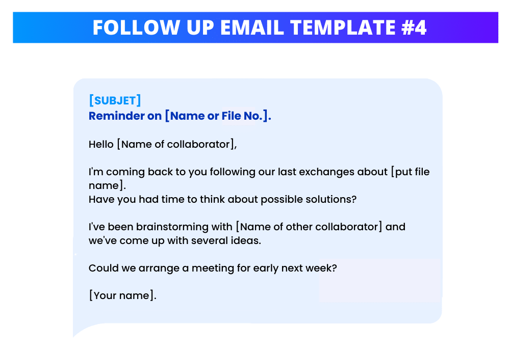 Professional Follow Up Email Template