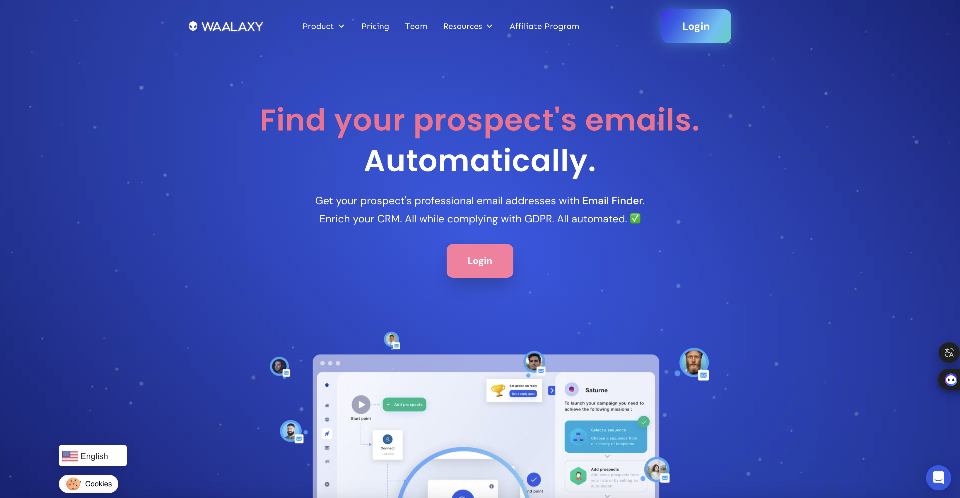 Waalaxy’s Email Finder to create your database and <strong>automate</strong> your prospecting campaigns.