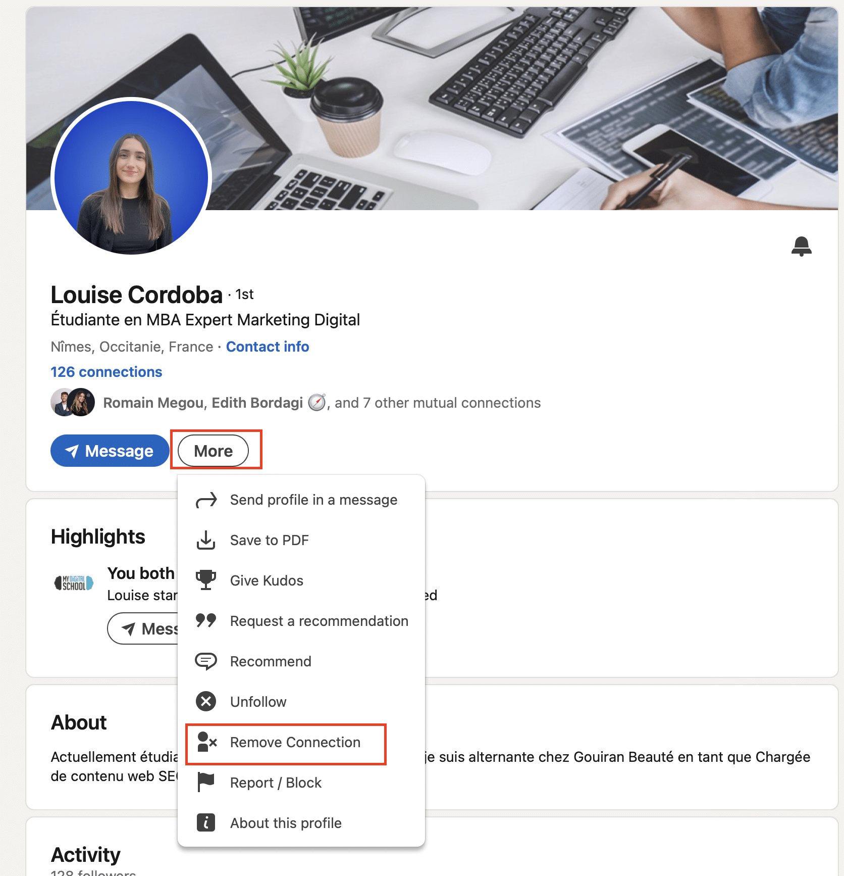 Een LinkedIn-contact verwijderen