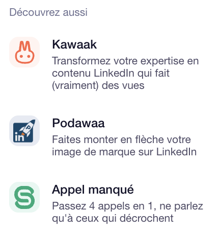 Outils complémentaires Waalaxy