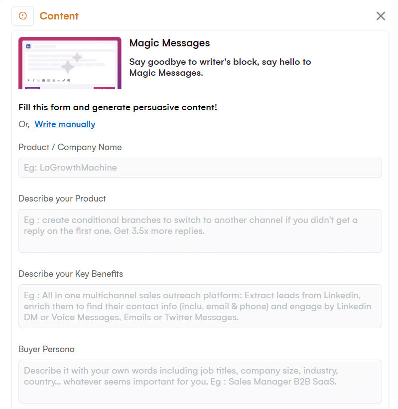 Magic message The growth machine 