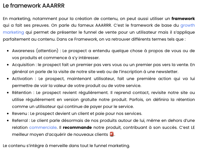 Le framework AAARRR