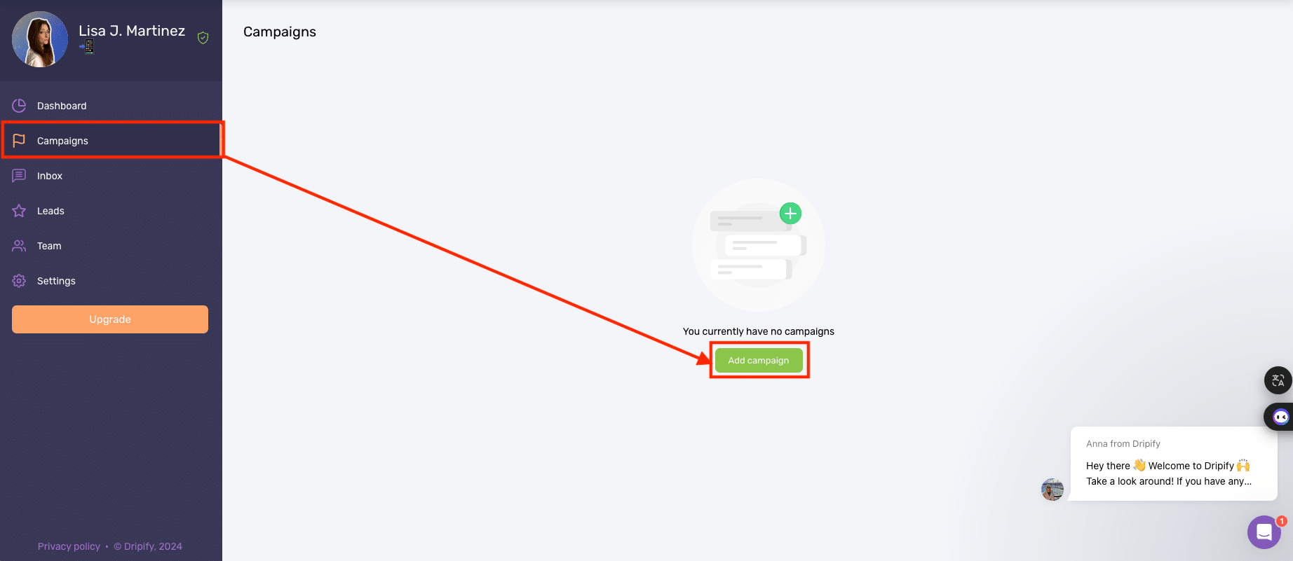 Dripify VS Waalaxy : Lançar uma campanha no Dripify