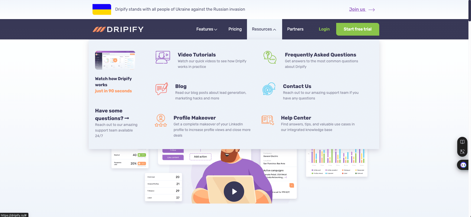 Waalaxy VS Dripify : Recursos de Dripify