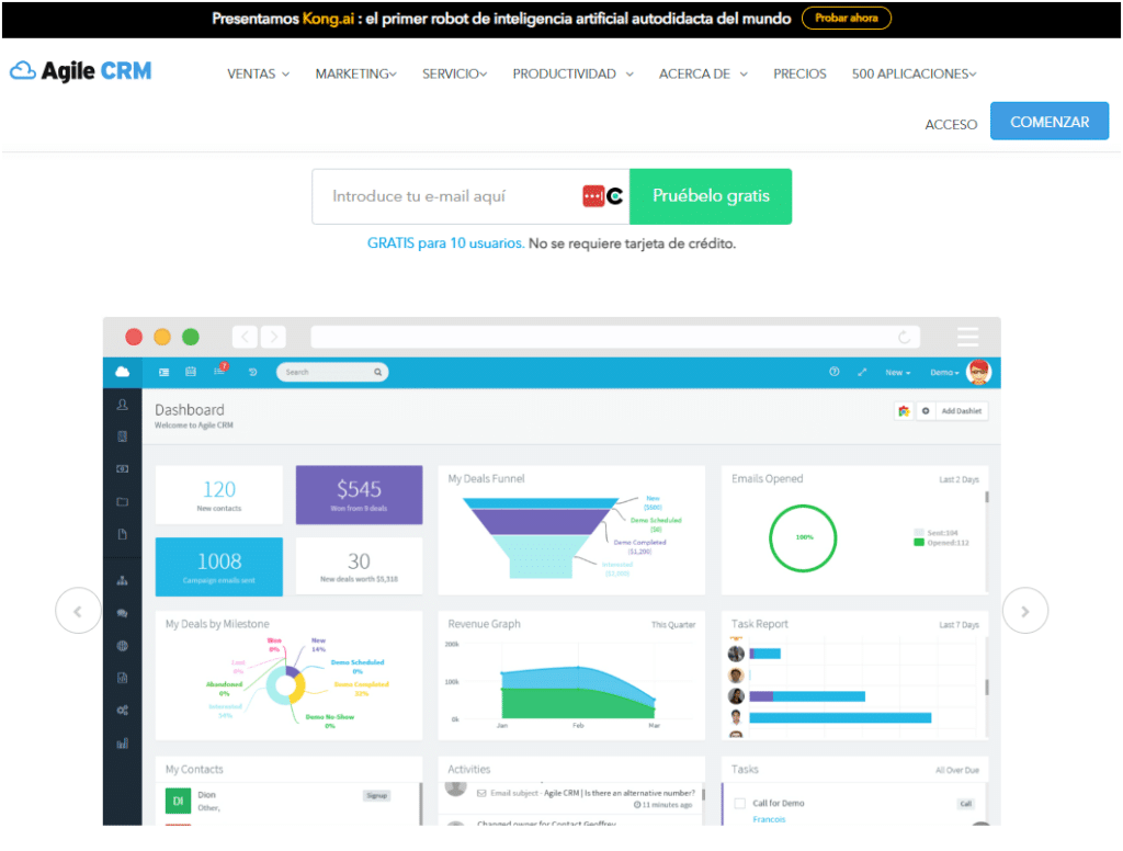 Agile CRM gratuitos