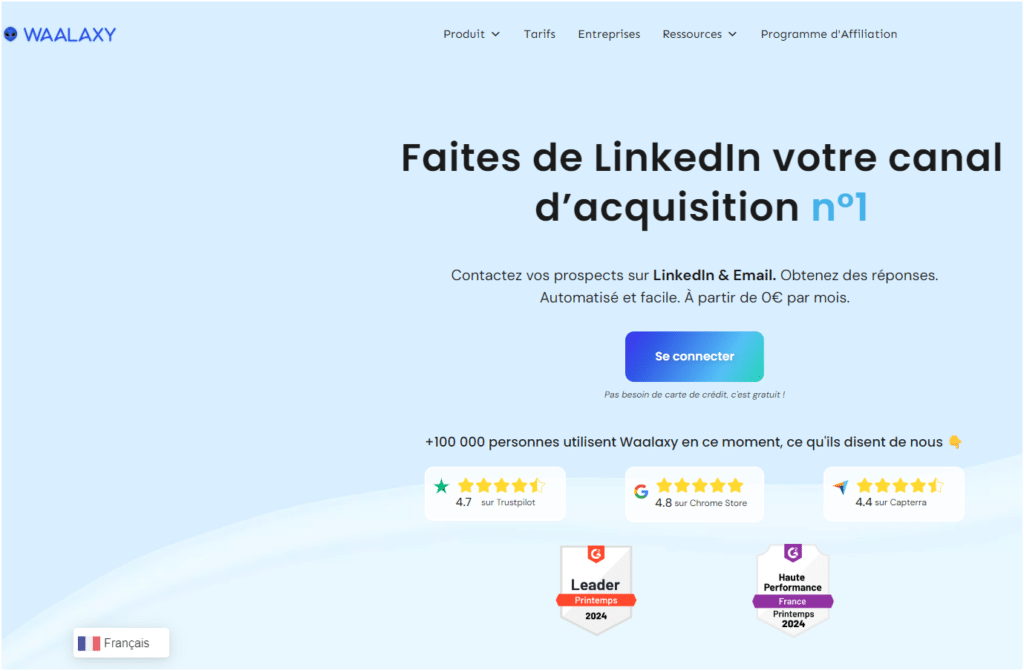 Waalaxy CRM gratuit français