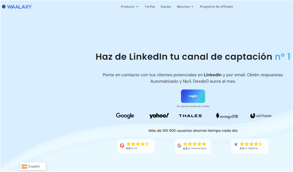 Waalaxy CRM gratuito