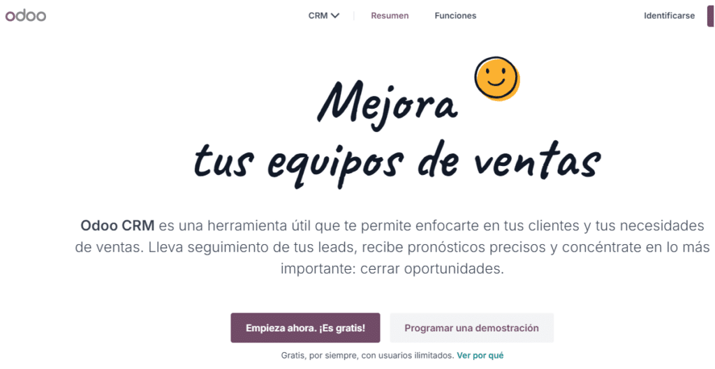 odoo CRM gratuitos