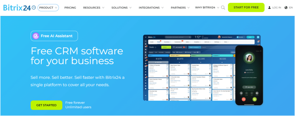 CRM Bitrix24 gratuito