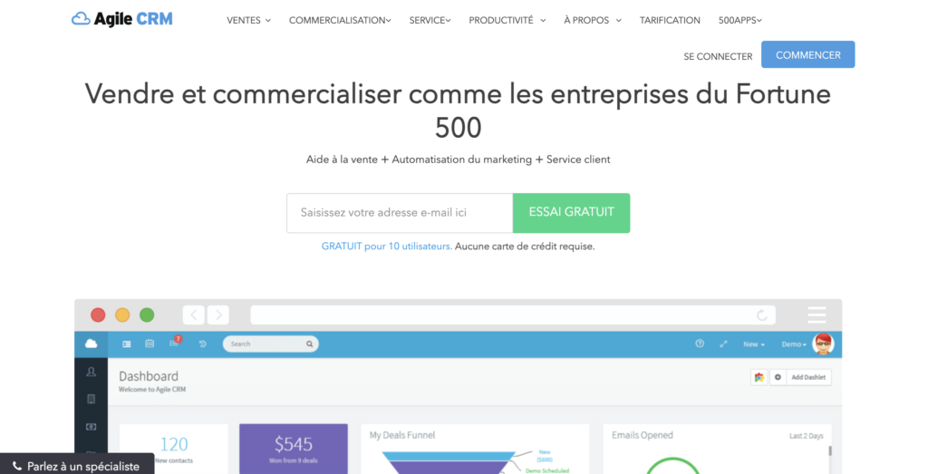 Outil CRM gratuit Agilement  et CRM