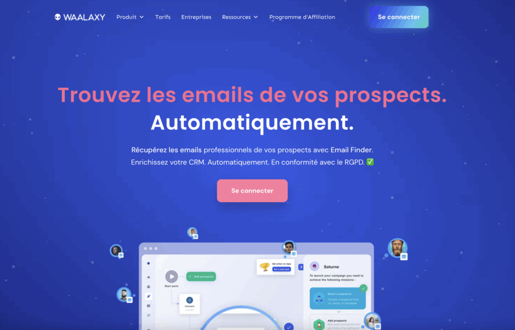 Trova e-mail Waalaxy.
