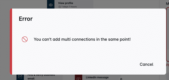 Multi connection error