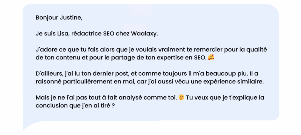 Mensagem de agradecimento do LinkedIn depois de ler conteúdo relevante no LinkedIn.
