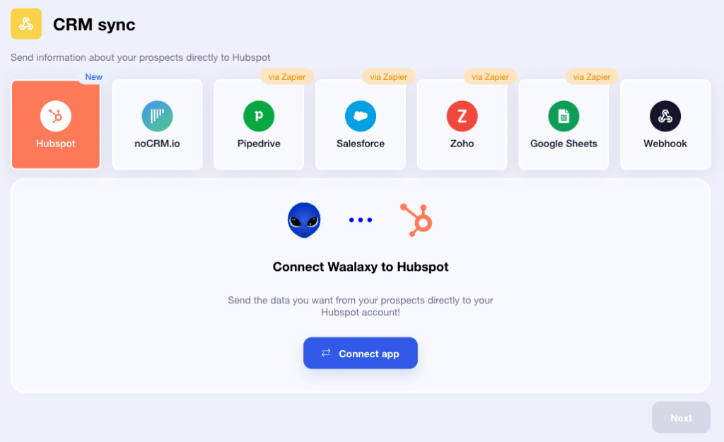 integración de waalaxy