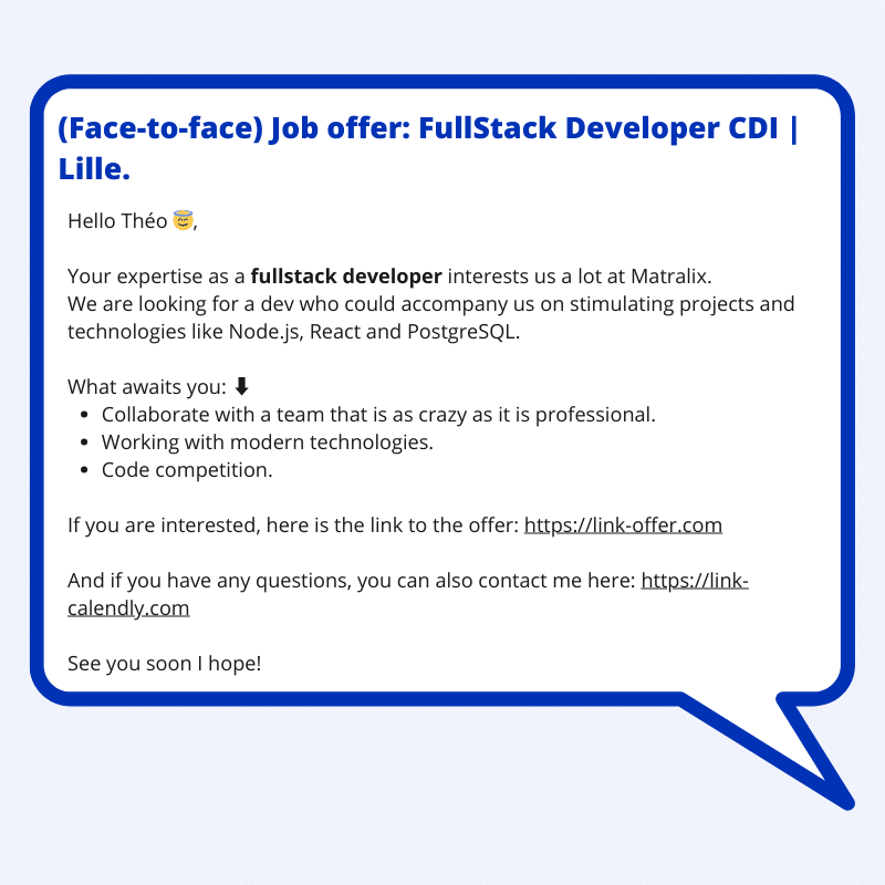 exemplos de mensagens de texto de recrutamento