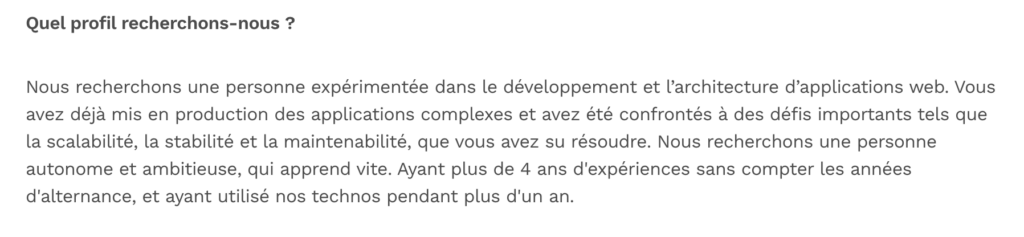 exemple <strong>annonce de recrutement</strong>