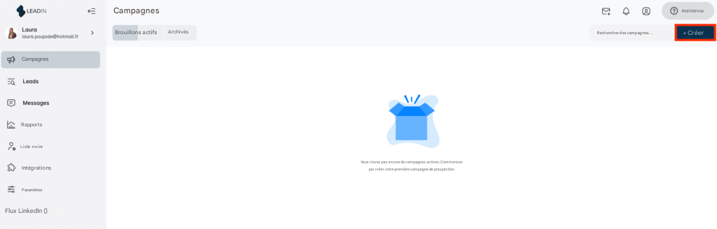 Interface de base de LeadIn