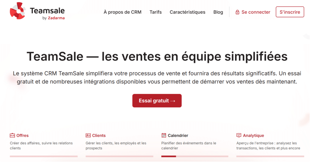 le meilleur CRM Teamsale