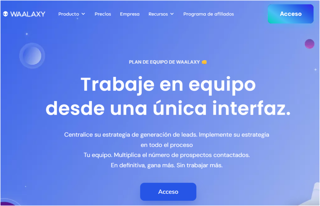 crm para los equipos de ventas Waalaxy