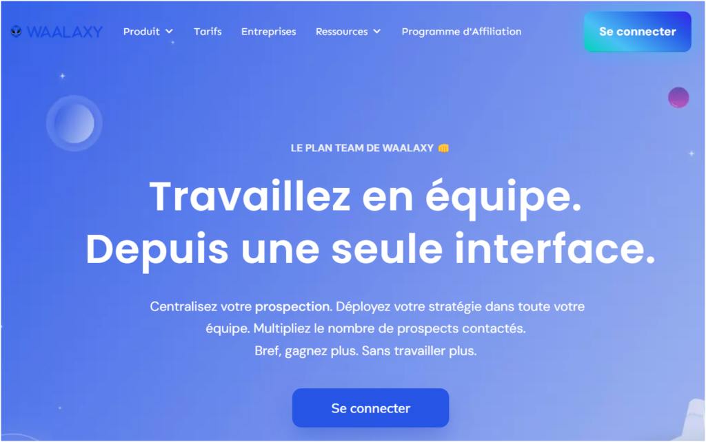 le meilleur CRM pour les equipes de vente Waalaxy