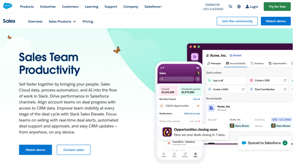 best CRM for sales teams Salesforce
