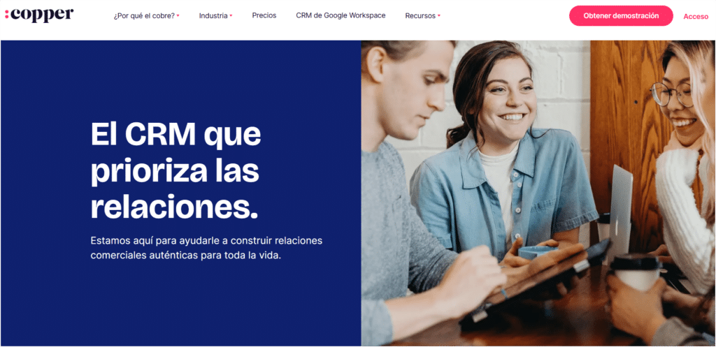 crm para los equipos de ventas Copper