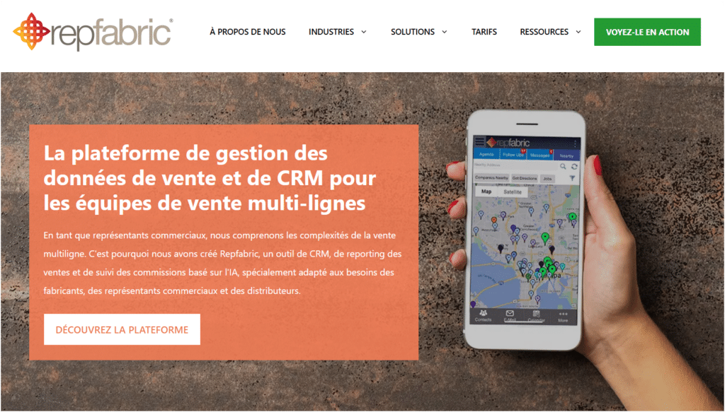 le meilleur CRM pour equipes de vente Repfabric