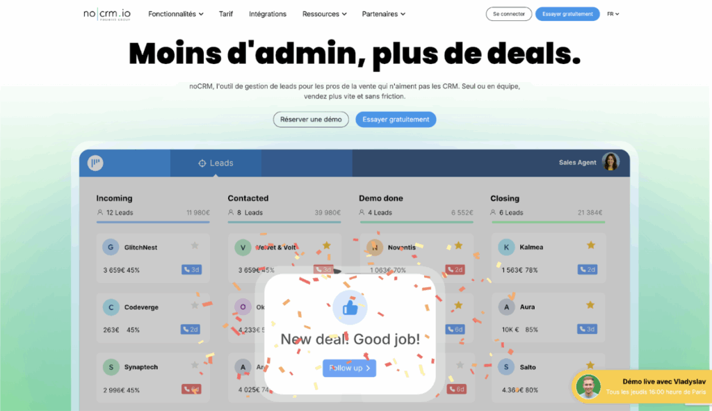 . « noCRM » : Le meilleur pour les équipes qui veulent vendre, pas faire de la paperasse