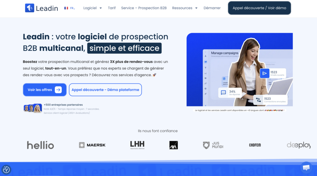 landing page site Leadin