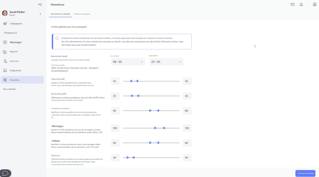 quotas campagnes LeadIn