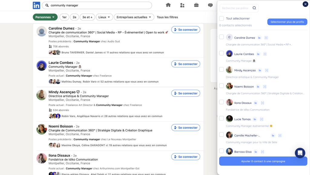 import LinkedIn avec Humanlinker 