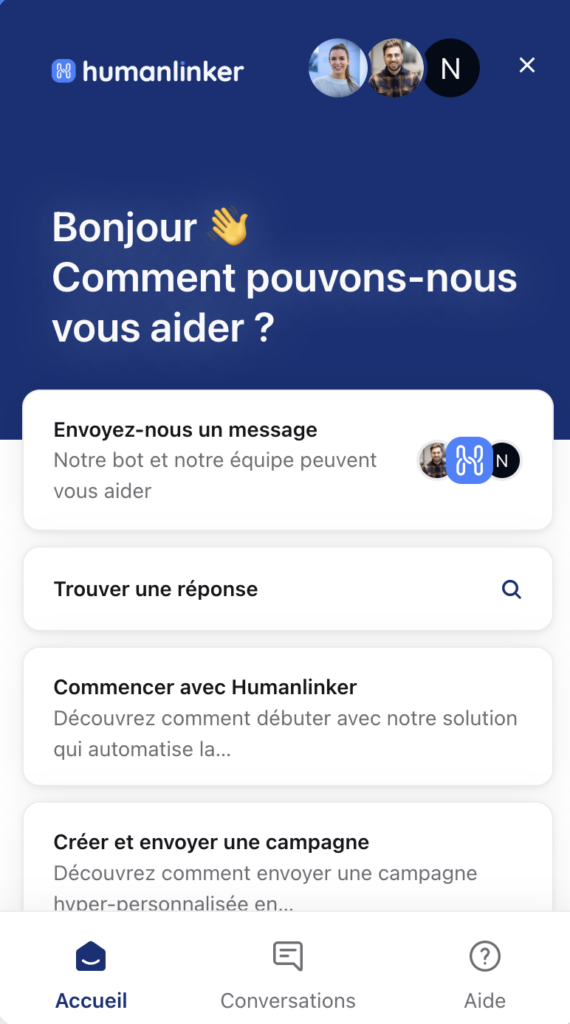Chatbot d'HumanLinker 