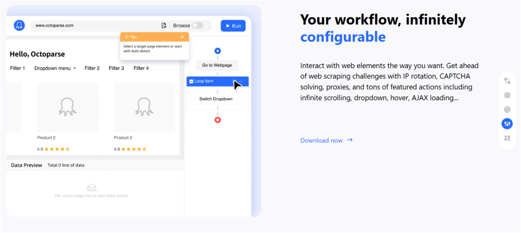 octoparse automated workflow